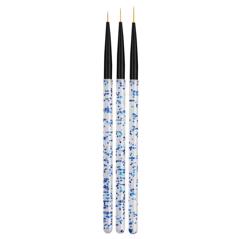 3PCS/Set Professional Liner Painting Pen Nail Art Brush Nail Art UV Gel Brush Pen Art Salon Home Use Gel Nail Brush Durable New