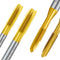 HSS Titanium Coating Screw Tap Drill Bit M2 M2.5 M3 M3.5 M4 M5 M6 M8 M10 M12 Metric Straight Flute Thread Tap Hand Tools