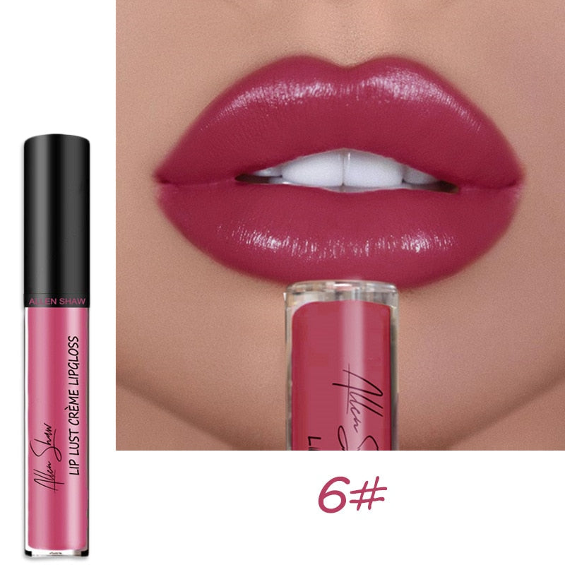 12 Colors Sexy Women Lipstick Waterproof Long Lasting Moist Lip Gloss Vivid Colorful Lipgloss Women Makeup maquiagem