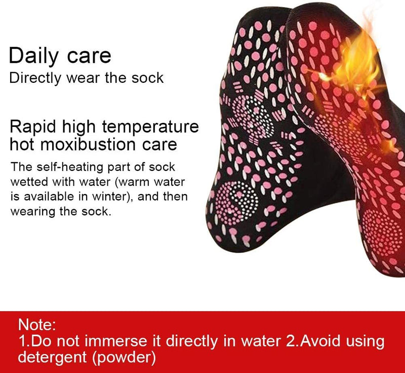 Heated Socks, Self Heating Socks for Men Women,Massage Anti-Freezing for Fishing Camping Hiking Skiing and Foot Warmer