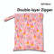 Baby Diaper Bag Cartoon Print Waterproof Wet Dry Nappy Zipper Handbag Stroller Carry Pack Travel Outdoor Wet Diaper Storage Bags