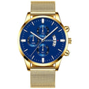 Fashion Mens Sports Watches Luxury Men Stainless Steel Quartz Wrist Watch for Man Business Casual Leather Watch часы мужские