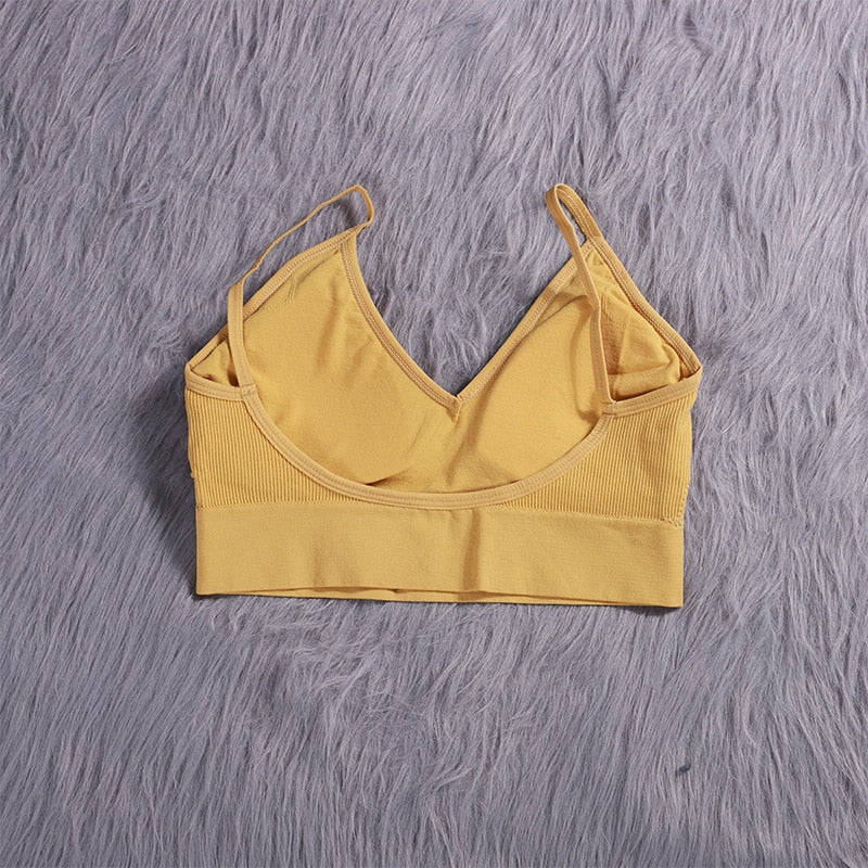 ATHVOTAR 2PCS Bra Sets Seamless Underwear Set Ribbed Bra Top Low-Waist Women Panties Female Bralette Lingerie New