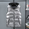 2022 New Women Winter Vests Hooded Short Bright Color Vest Cotton Padded Sleeveless Coat Female Waterproof Thick Waistcoat