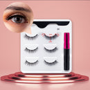 3Pairs Magnetic Lashes 3D Mink Eyelashes Wholesale Fake Eyelashes Magnetic Eyeliner With Tweezer Makeup Set For Beauty Faux Cils