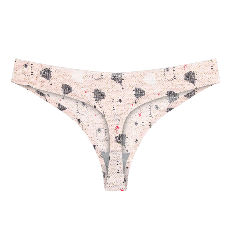 Lady Print Lovely Panties Women Cotton Seamless Underwear for Female Sexy Low Ries G-String Thongs Comfort Briefs Lingerie