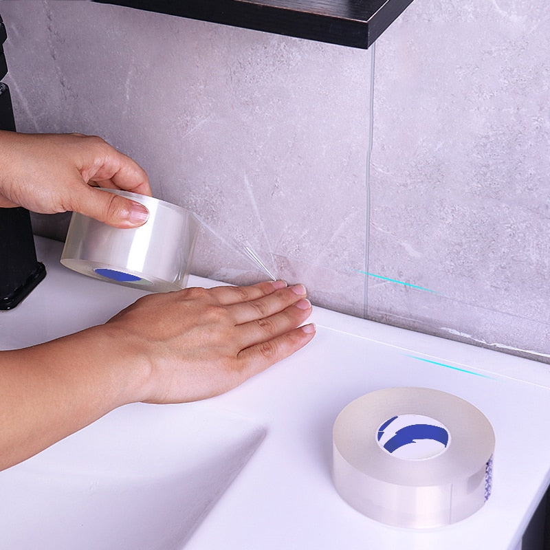 Kitchen Sink Waterproof Sticker Anti-mold Waterproof Tape Bathroom Countertop Toilet Gap Self-adhesive Seam Sticker home Kitchen