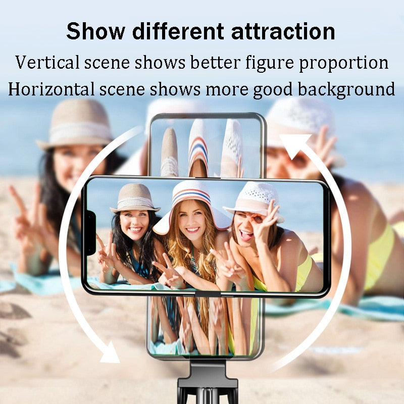 Bluetooth-Compatible Selfie Stick Mobile Phone Holder Handle Retractable Portable Multifunctional Tripod For Phone