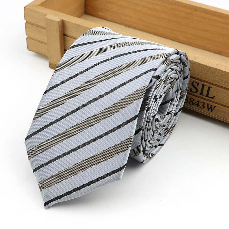61 Colors Jacquard Striped Plaid Paisley Necktie 6cm Polyester Male Narrow Tie Skinny Tuxedo Suit Shirt Gift For Men Accessory