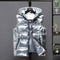 2022 New Women Winter Bright Vests Hooded Thick Vest Waterproof Cotton Padded Sleeveless Coat Female Waterproof Thick Waistcoat