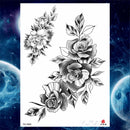 Girls Bracelet Chains Rose Tattoo Stickers Butterfly Body Arm Totem Tattoos Temporary Women Wrist Sexy Black Fake Tatoos
