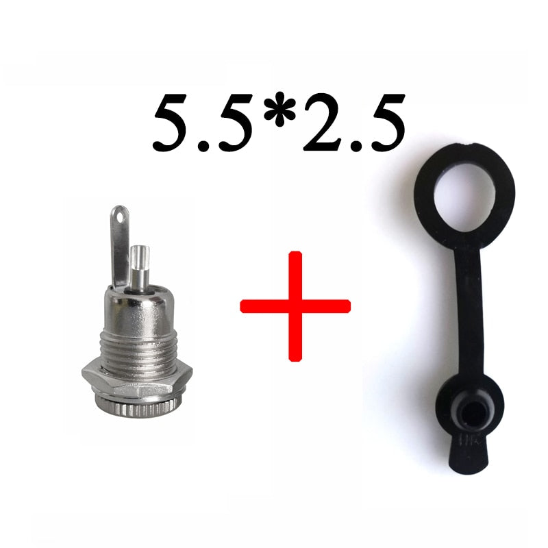 DC099 5.5 mm x 2.1mm DC Power Jack Socket Female Panel Mount Connector metal 5.5*2.1 5.5*2.5