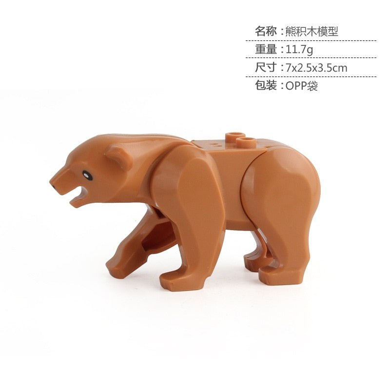Compatible Mini Animals Building Blocks for Children MOC Turtles Bird Dolphin Fish Model Building Blocks Bricks Kids DIY Toys