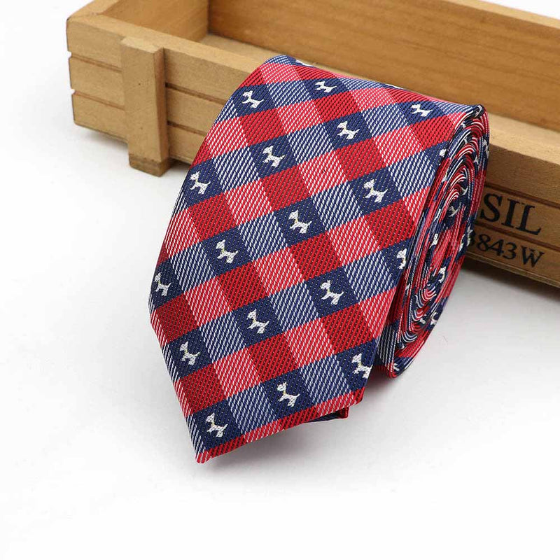 61 Colors Jacquard Striped Plaid Paisley Necktie 6cm Polyester Male Narrow Tie Skinny Tuxedo Suit Shirt Gift For Men Accessory