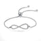 SIPENGJEL Fashion Stainless Steel Endless Love Infinity Chain Bracelets On Hand Adjustable Bracelets For Woman Party Jewelry