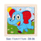 11X11CM Kids Wooden Puzzle Toy Vehicle Animal Jigsaw Cartoon Animal Traffic Tangram Toys Educational Toys Puzzles for Kids Gifts