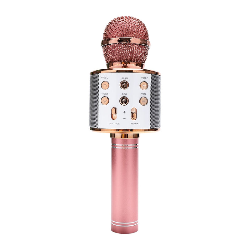 WS858 Portable Bluetooth Karaoke dj Microphone Wireless Professional Speaker Home KTV Handheld Microphone mikrofon