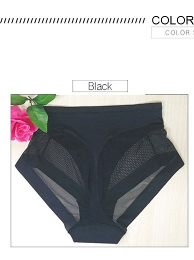 Seamless Breathable Mesh Intimates Body Shaping Panties Female Pants High Elastic Control Brief Slimming Belly Underwear