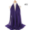 Muslim Bubble Chiffon Hijab Scarf Women Solid Color Soft Long Shawls and Wraps Georgette Head Scarves Ladies Hijabs
