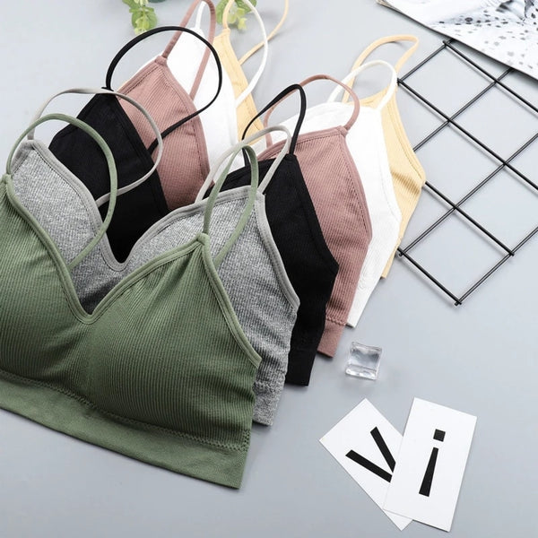High Elastic Bra Women Gathering Bralette Push Up Bra Summer Anti-light Korean Style Wild Bra Tube Top Sexy No Rims Lingerie