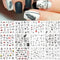 12 Designs Nail Stickers Set Mixed Floral Geometric Nail Art Water Transfer Decals Sliders Flower Leaves Manicures Decoration