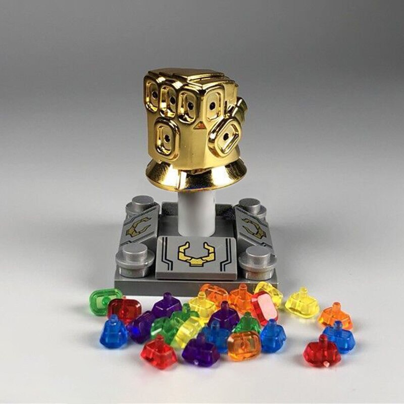 Single MOC Super Heroes Figures Accessories Model Bricks Kits Infinite Gloves Energy Gems Building Blocks DIY Toys For Children
