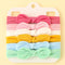 3/4/5/6Pcs/set Cute Bowknot Baby Headband Turban Solid Color Newborn Baby Girls Elastic Hair Bands Soft Nylon Hair Accessories
