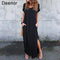 Plus Size 5XL Sexy Women Dress Summer 2021 Solid Casual Short Sleeve Maxi Dress For Women Long Dress Free Shipping Lady Dresses