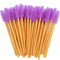 OKAYLASH 50Pcs Disposable Micro Glitter Eyelash Mascara Wands Mini Crystal Eye Lashes Brush Comb Pink White Spoolies