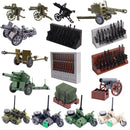 MOC Military SWAT Weapon WW2 Toy Gun Sandbag Cannon Building Blocks Bricks Toys for Children Kids Gifts DIY Toy Military