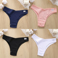 4PCS/Set Cotton Panties Women&#39;s Panties FINETOO Sexy Female Underpants Low Waist Underwear Women Pantys Lingerie M-XL