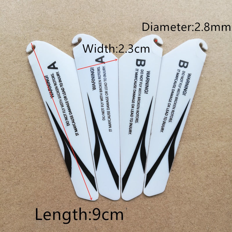 4pcs AB 9CM spare blades Fans Props for r/c mini helicopter rotor rc CH002 CH023  Drone Copter Toys Spare Parts Accessories