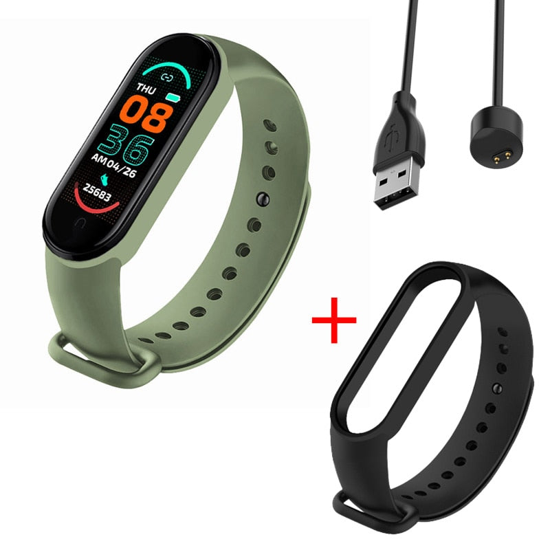 Smart Watch M6 Men&#39;s And Women&#39;s Fitness Sports Bracelet Heart Rate Blood Pressure Monitor Digital Watch for IOS Android Phones
