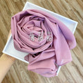 Wome&#39;s Scarves Malaysian Muslim Hijabs Wraps Pearl Chiffon Plain Solid Color Arab Modest Headscarf Rectangle Long Shawl 175x70cm