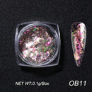 Crystal Fire Opal Flakes Nail Sequins Purple Holographic Glitter DIY Chrome Powder for Spring Nails Manicure Paillettes GL1857