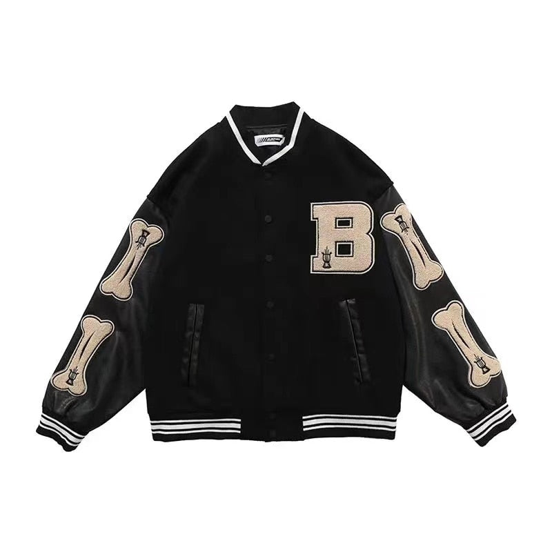 2021 street retro Letter embroidery baseball uniform cotton bomber jacket women winter loose all-match casual thickened jacket