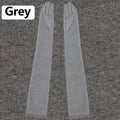 Fashion Long Sheer Tulle Gloves Ultra Thin Stretchy Full Finger Mittens Mesh Elbow Wedding Bride Gloves Halloween Accessory