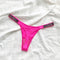 Sexy Rhinestone Thong Low Waist Panties Women Comfort Ice Silk Seamless Lingerie G String Cotton Breathable Intimates Underwear