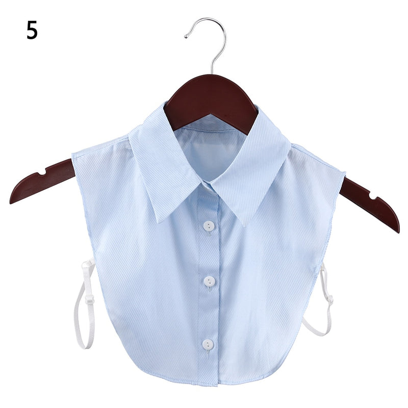 Fashion White Black Lace Fake Collar Blouse Vintage Detachable Shirt False Collar Lapel Blouse Top Women Clothes Accessories