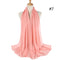 Muslim Bubble Chiffon Hijab Scarf Women Solid Color Soft Long Shawls and Wraps Georgette Head Scarves Ladies Hijabs
