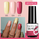 LILYCUTE 3 PCS Gel Nail Polish Set Nude Pink Glitter Sequins Matte Effect Gel Long Lasting Base Top Coat Nail Art Design Hybrid