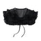 Royal Style Cotton Fake Collar Shawl Wrap Hollow Out Floral Lace Ruffled Trim Necklace Pointed Triangle Lapel Blouse