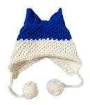 BomHCS Cute Fox Ears Beanie Winter Warm 100% Handmade Knit Hat