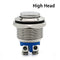 16mm 1NO High Flat Head Waterproof Momentary Reset Metal Push Button Switch Screw Terminal Car Engine Doorbell PC Power Switch