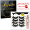 MB 4 Pairs 5 Magnetic Eyelashes Eyeliner Tweezers Set 3D Mink Eyelashes Natural Artificial False Lashes For Faux Cils magnetique