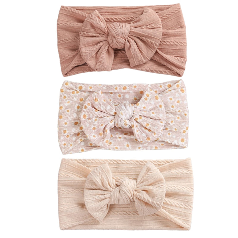 3pcs/lot Cable Knit Baby Girl Headband Bandeau Bebe Nylon Headbands for Newborn Girls Elastic Hair Band Baby Hair Accessories