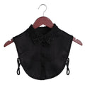 Fashion White Black Lace Fake Collar Blouse Vintage Detachable Shirt False Collar Lapel Blouse Top Women Clothes Accessories