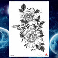 Girls Bracelet Chains Rose Tattoo Stickers Butterfly Body Arm Totem Tattoos Temporary Women Wrist Sexy Black Fake Tatoos