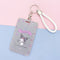 Kawaii Sanrio Keychain Cartoon Cat Sliding Card Holder Student Meal Card Bus Card Holder Lady Id Card Credit Card Holder Lanyard