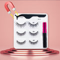 3Pairs Magnetic Lashes 3D Mink Eyelashes Wholesale Fake Eyelashes Magnetic Eyeliner With Tweezer Makeup Set For Beauty Faux Cils